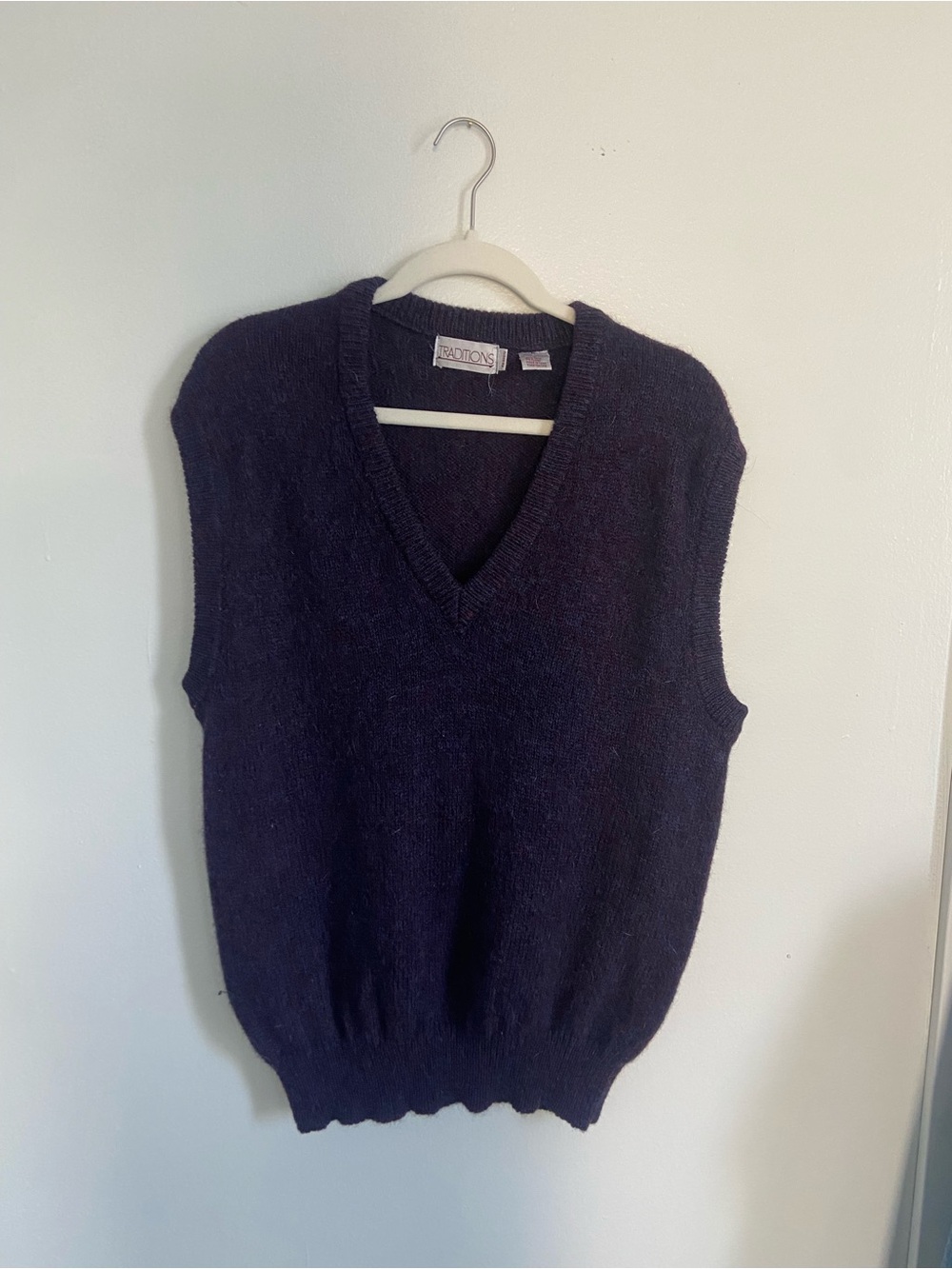 Vintage Traditions Deep Purple Sweater Vest Large
